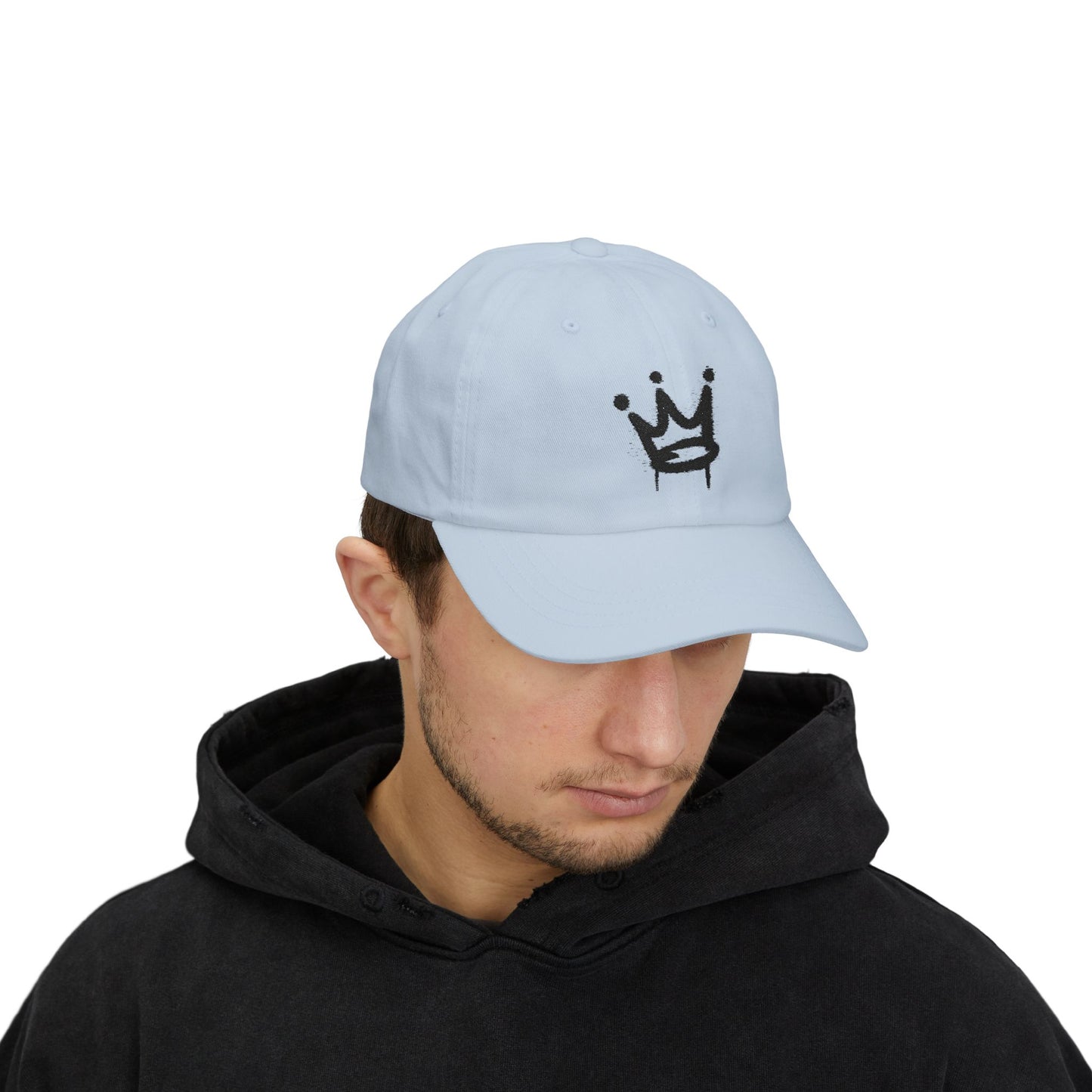 Crown Sketch Dad Cap — Minimal Graffiti Crown Baseball Hat