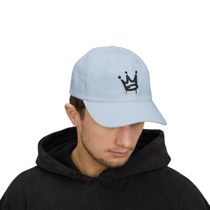 Crown Sketch Dad Cap — Minimal Graffiti Crown Baseball Hat