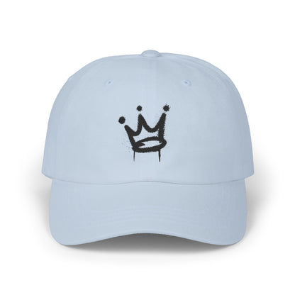 Crown Sketch Dad Cap — Minimal Graffiti Crown Baseball Hat