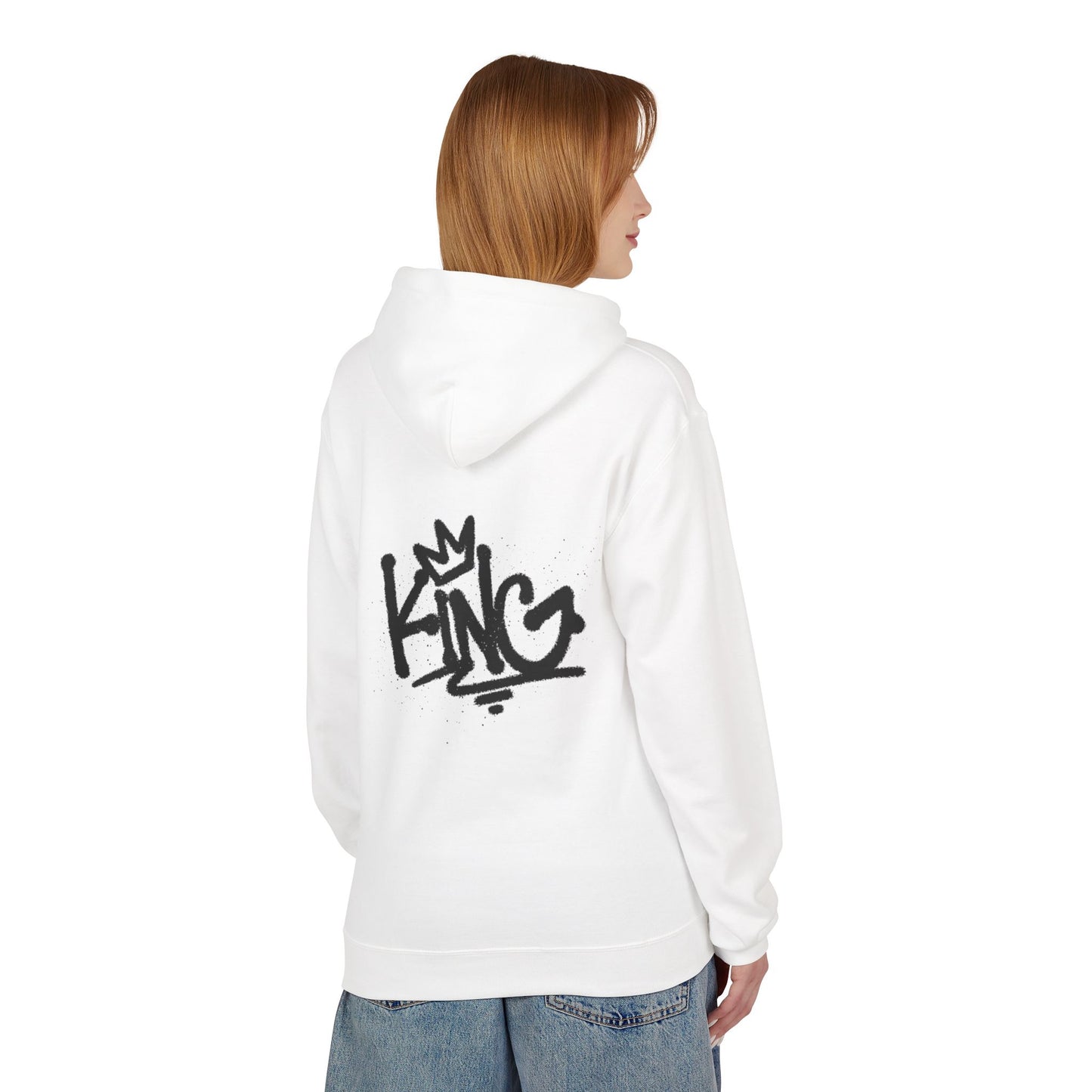 Graffiti 'KING' Hoodie — Streetwear Crown Logo Pullover
