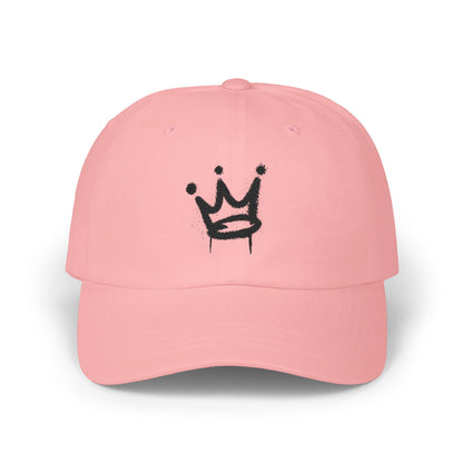 Crown Sketch Dad Cap — Minimal Graffiti Crown Baseball Hat