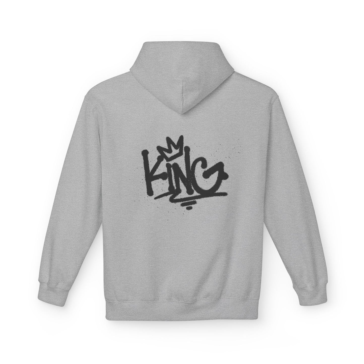 Graffiti 'KING' Hoodie — Streetwear Crown Logo Pullover
