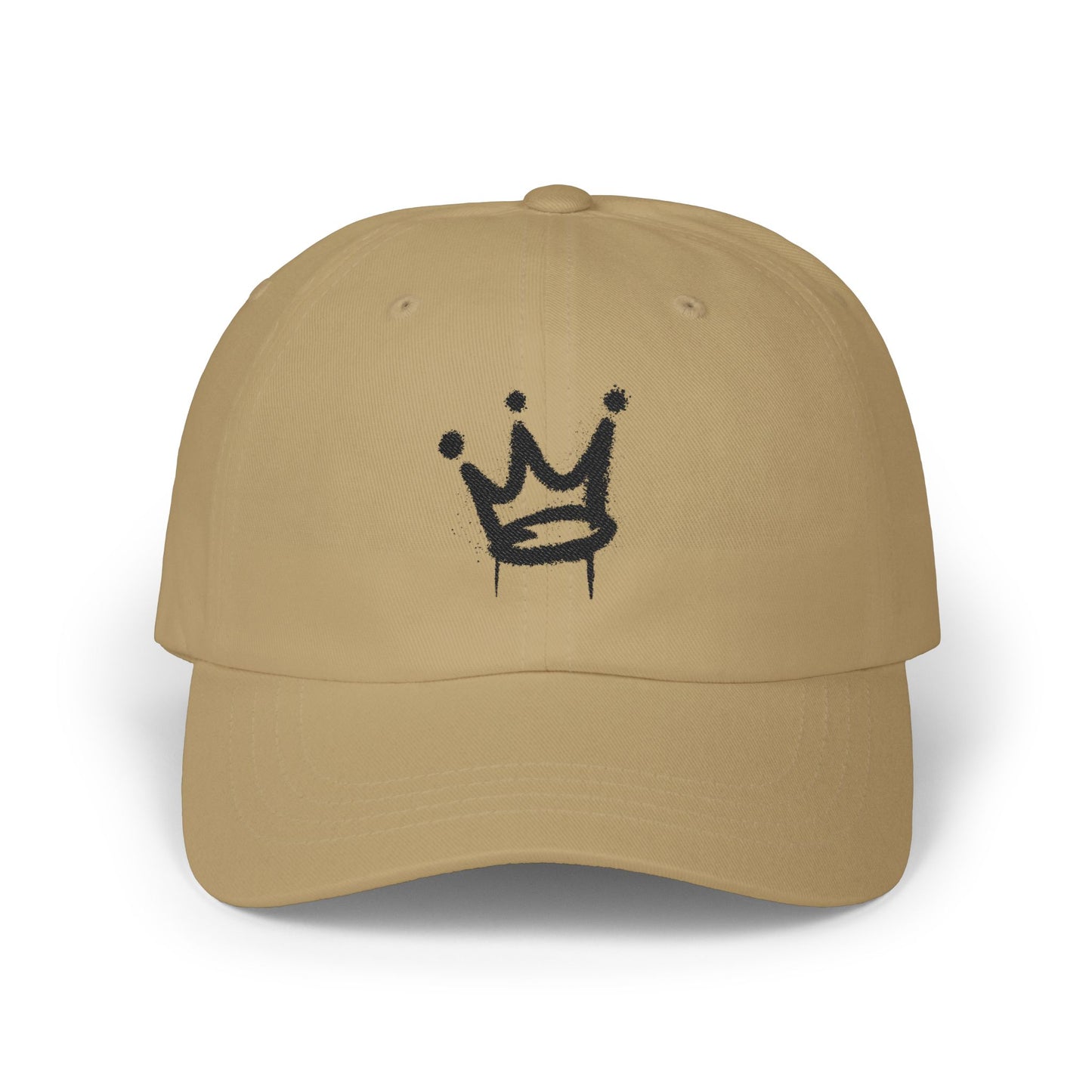 Crown Sketch Dad Cap — Minimal Graffiti Crown Baseball Hat
