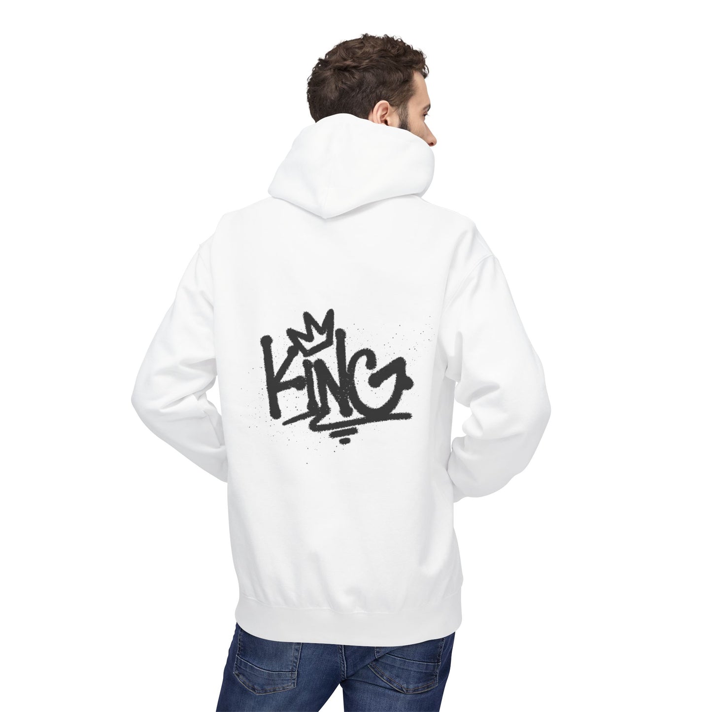 Graffiti 'KING' Hoodie — Streetwear Crown Logo Pullover