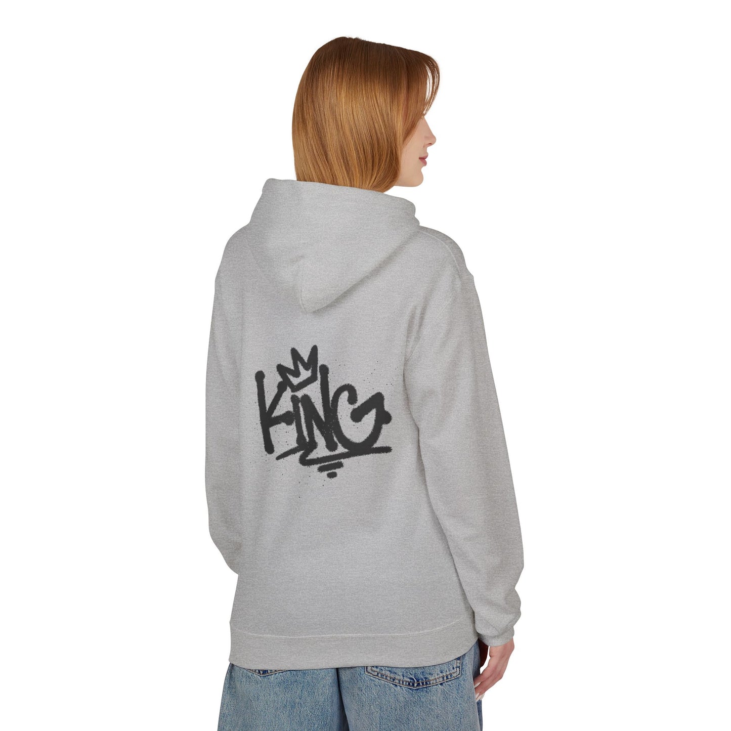 Graffiti 'KING' Hoodie — Streetwear Crown Logo Pullover