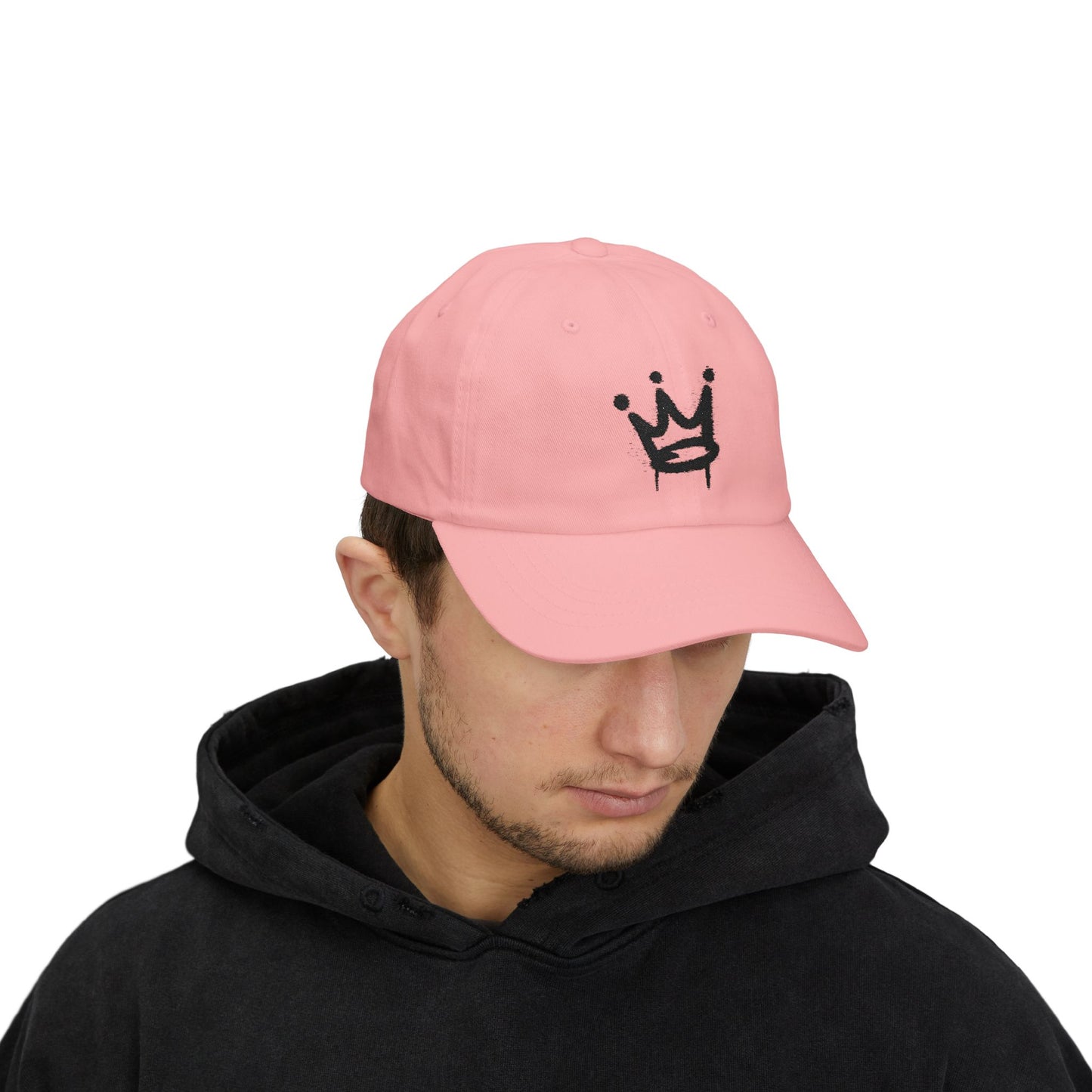 Crown Sketch Dad Cap — Minimal Graffiti Crown Baseball Hat