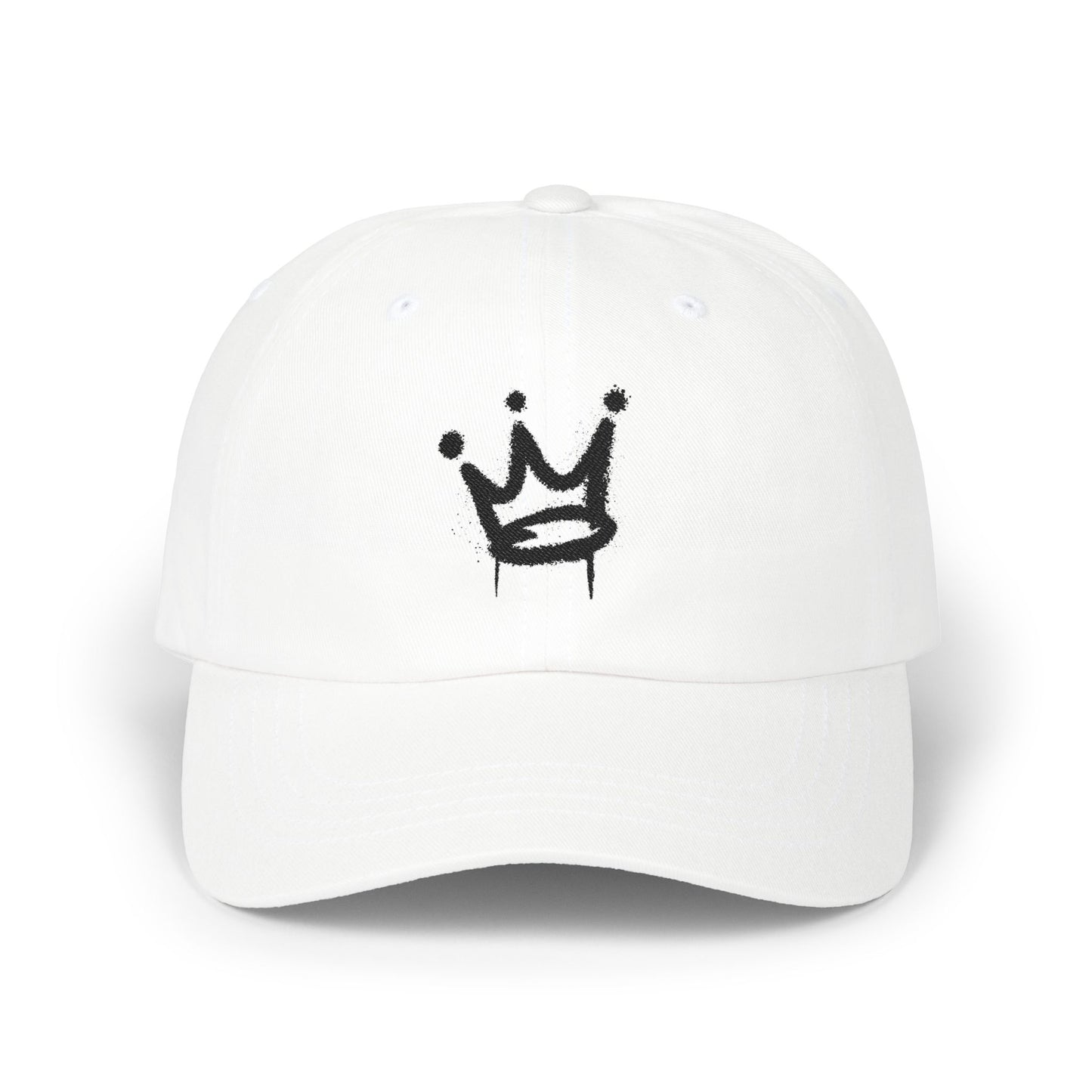 Crown Sketch Dad Cap — Minimal Graffiti Crown Baseball Hat