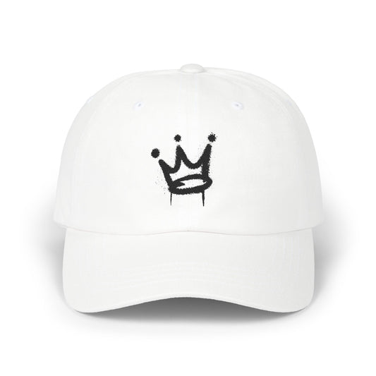 Crown Sketch Dad Cap — Minimal Graffiti Crown Baseball Hat