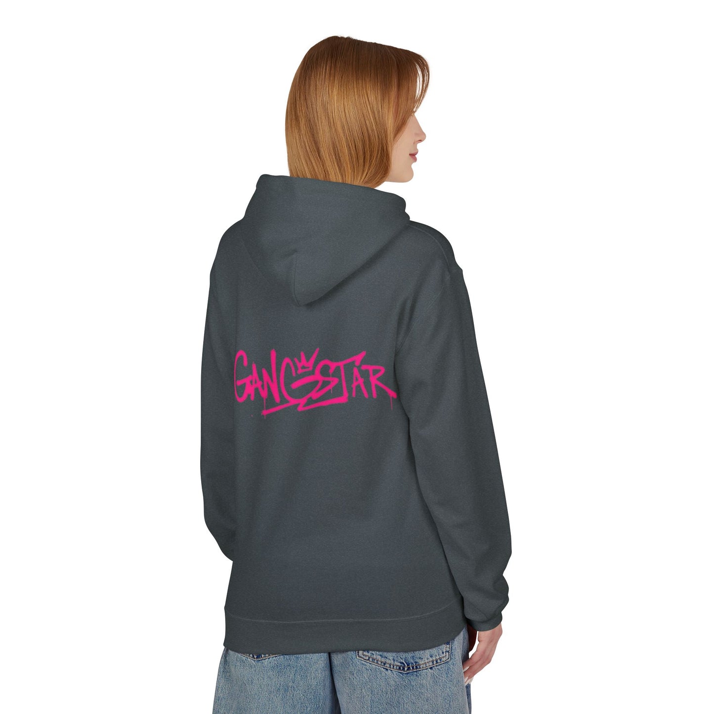 Gangstar Graffiti Hoodie – Pink Streetwear Fleece Pullover