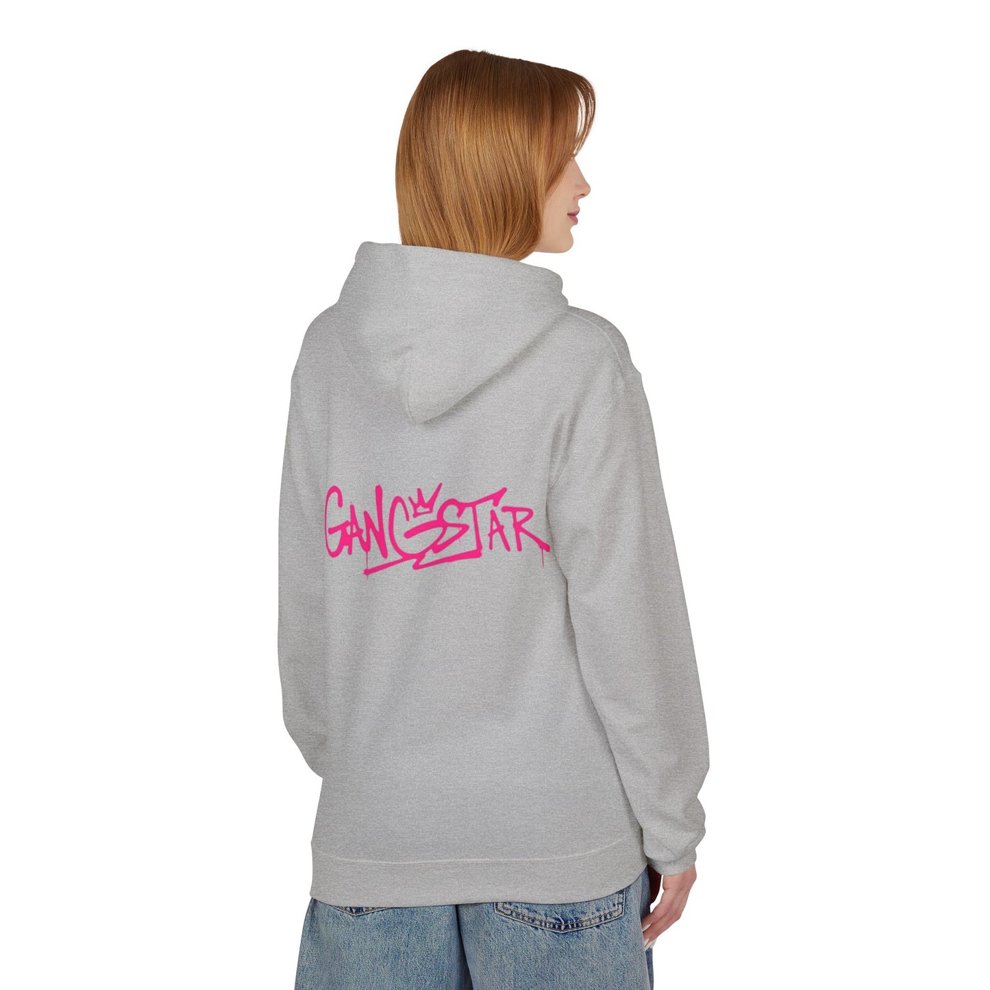 Gangstar Graffiti Hoodie – Pink Streetwear Fleece Pullover
