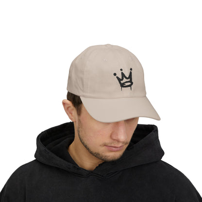 Crown Sketch Dad Cap — Minimal Graffiti Crown Baseball Hat