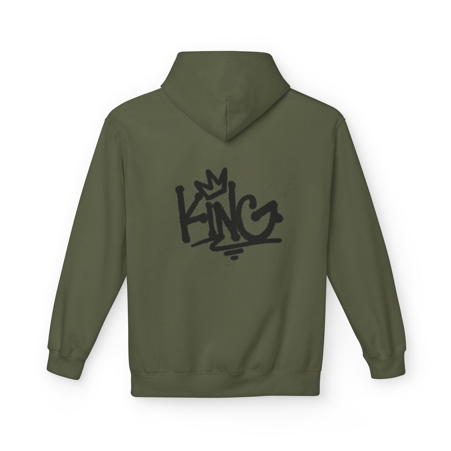 Graffiti 'KING' Hoodie — Streetwear Crown Logo Pullover