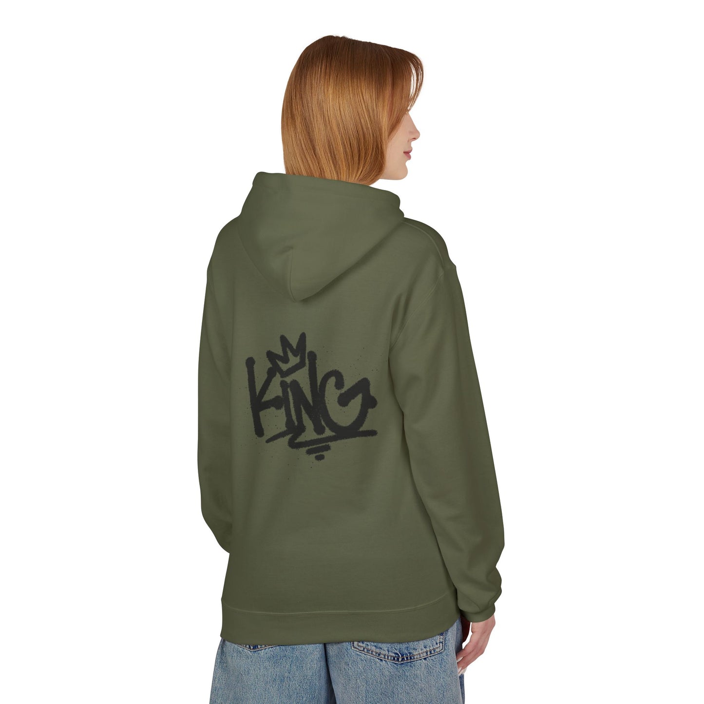 Graffiti 'KING' Hoodie — Streetwear Crown Logo Pullover